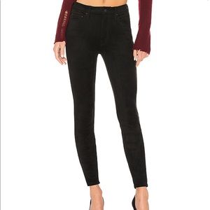 MOTHER High Waisted Faux Suede Skinny Jeans 28